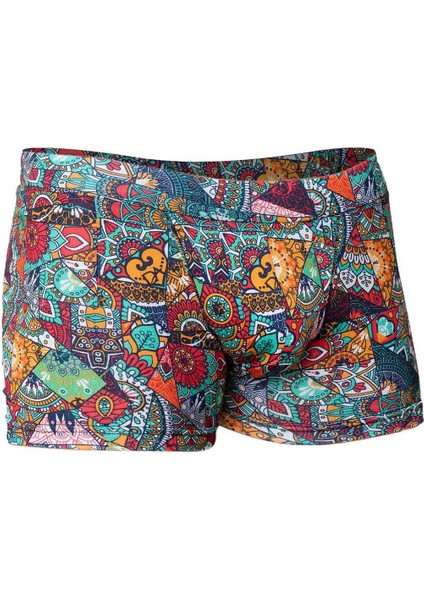 Erkek Modal Çok Renkli Baskılı Torbalı Normal Paça Boxer 1807