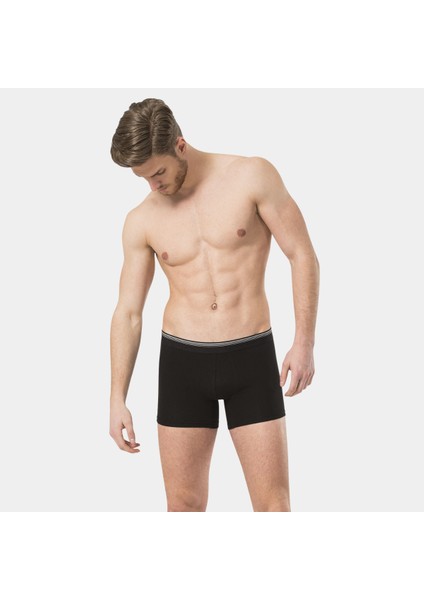 Erkek Likralı Boxer (2'li Paket) 126/SIYAH fırsatları