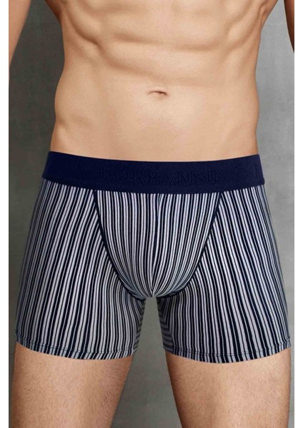 Erkek Modal Çizgi Desenli Normal Paça Boxer 1866