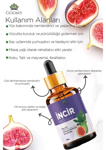 Incir Çekirdeği Yağı Soğuk Sıkım Doğal Bitkisel Sabit Yağ Fig Seed Oil 30ml fiyatları