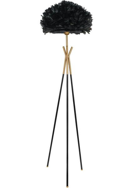 Metal Ayaklı Tüylü Tripod Lambader
