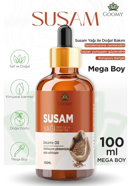 Susam Yağı Soğuk Sıkım Doğal Bitkisel Sabit Yağ Sesame Oil 100ml
