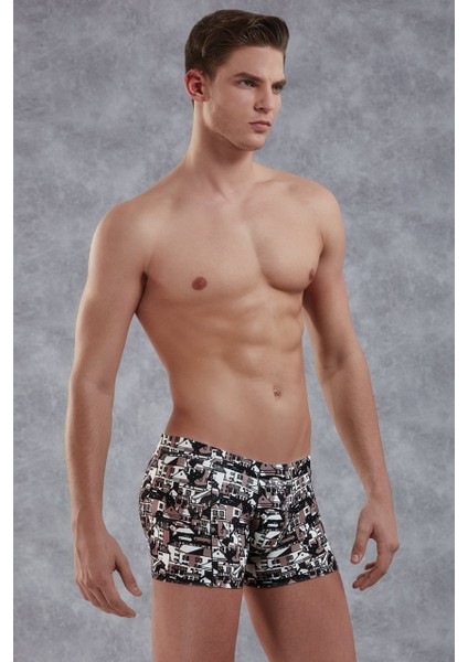 Erkek Modal Çok Renkli Baskılı Torbalı Normal Paça Boxer 1891