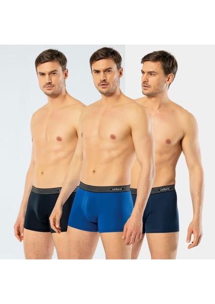 Erkek 3'lü Boxer 1320/LACIVERT-İNDIGO-SAKS