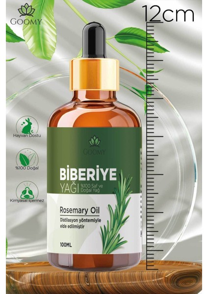 Biberiye Yağı Distilasyon Doğal Bitkisel Uçucu Yağ Rosemary Oil 100ml