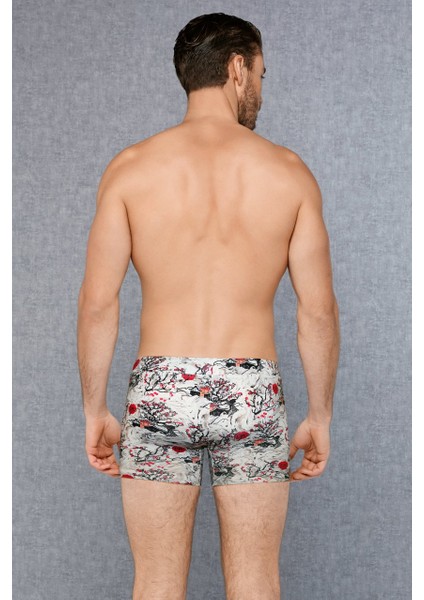 Erkek Modal Çok Renkli Baskılı Torbalı Normal Paça Boxer 1808
