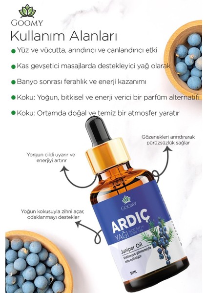 Ardıç Yağı Distilasyon %100 Doğal Bitkisel Uçucu Yağ Juniper Oil 30ML