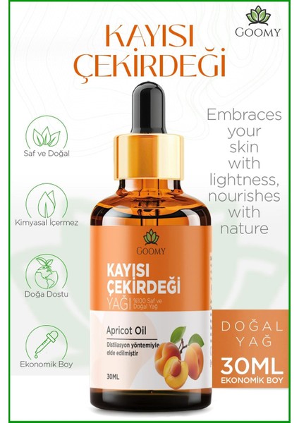 Kayısı Çekirdeği Yağı Soğuk Sıkım Doğal Bitkisel Sabit Yağ Apricot Kernel Oil 30ml