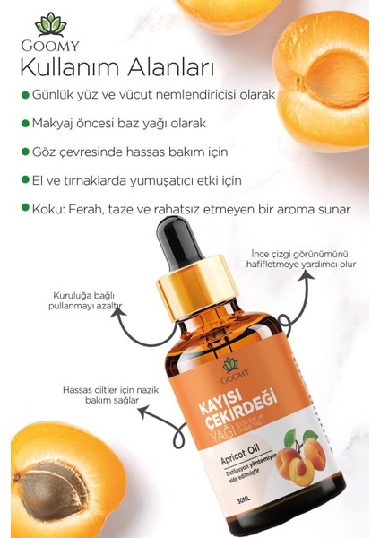 Kayısı Çekirdeği Yağı Soğuk Sıkım Doğal Bitkisel Sabit Yağ Apricot Kernel Oil 30ml fiyatları