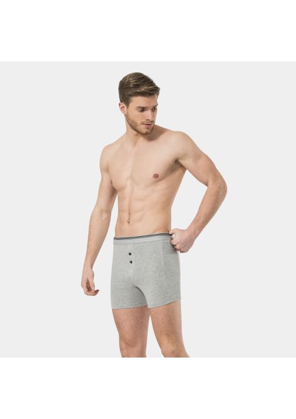 Erkek Likralı Düğmeli Boxer (2'li Paket) 135/GRI fiyatları