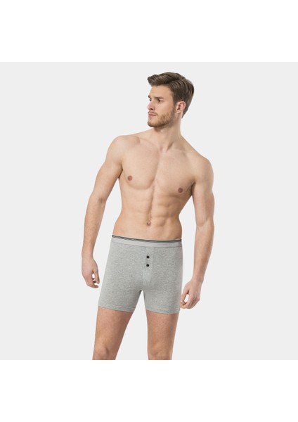 Erkek Likralı Düğmeli Boxer (2'li Paket) 135/GRI modelleri
