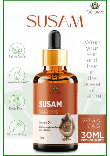 Susam Yağı Soğuk Sıkım Doğal Bitkisel Sabit Yağ Sesame Oil 30ml