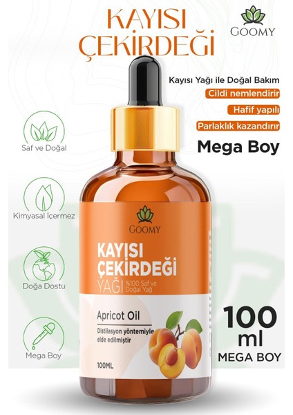 Kayısı Çekirdeği Yağı Soğuk Sıkım Doğal Bitkisel Sabit Yağ Apricot Kernel Oil 100ml