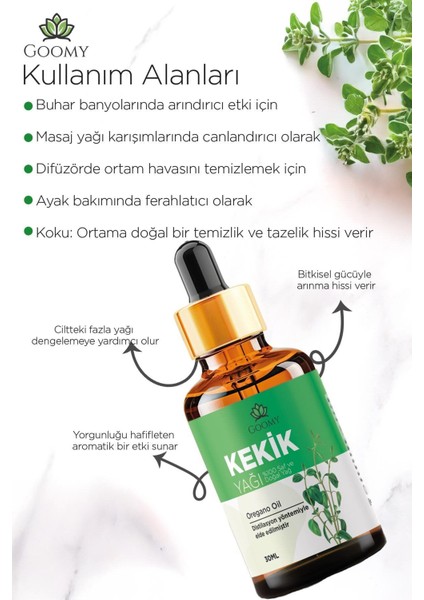 Kekik Yağı Distilasyon %100 Doğal Bitkisel Uçucu Yağ Thyme Oil 30ML