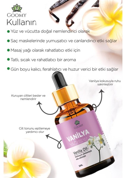 Vanilya Yağı Ekstraksiyon Doğal Bitkisel Uçucu Yağ Vanilla Oil 30ml fiyatları