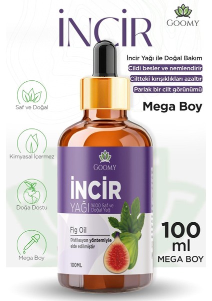 Incir Çekirdeği Yağı Soğuk Sıkım Doğal Bitkisel Sabit Yağ Fig Seed Oil 100ml