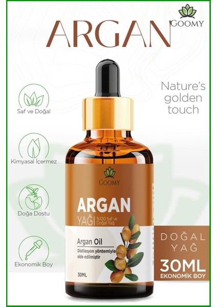 Argan Yağı Soğuk Sıkım 30 ml Saf ve Doğal Argania Spinosa Oil