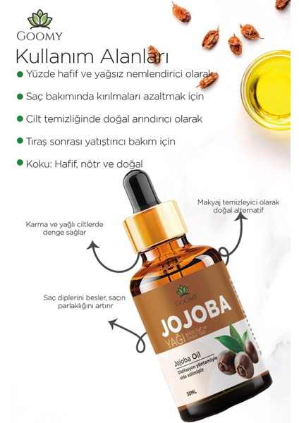 Jojoba Yağı Soğuk Sıkım 100 ml Saf ve Doğal