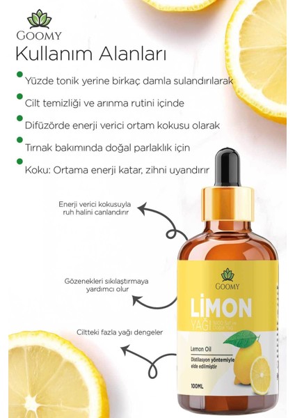 Limon Uçucu Yağı 100 ml %100 Saf ve Doğal Lemon Essential Oil