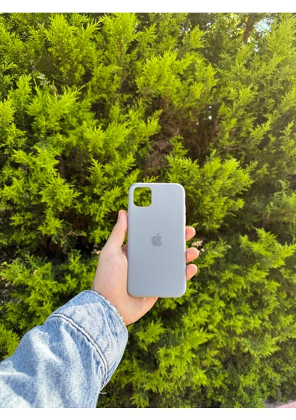 Apple iPhone 11 Gri Lansman Uyumlu Içi Kadife Silikon Kılıf