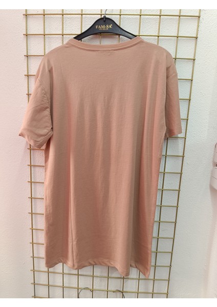 Büyük Beden Kelebek Desenli Taşlı Esnek Bisiklet Yakalı Ön Baskılı Bluz fiyatları