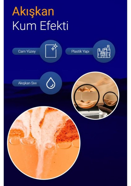 Dekoratif Yuvarlak Kum Saati Büyük Boy 12 Inç Hareketli Sandscapes Yuvarlak Cam 3D Derin Deniz