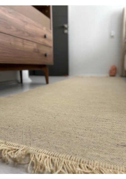 Organik Boyasız Kilim Doğal Yünlü Modern Dokuma Yıkanabilir Çift Taraflı