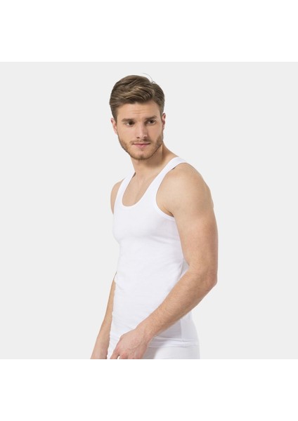 Erkek Likralı Atlet 163/BEYAZ fırsatları