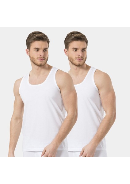 Erkek Bantlı Atlet (2'li Paket) 110/BEYAZ fiyatları