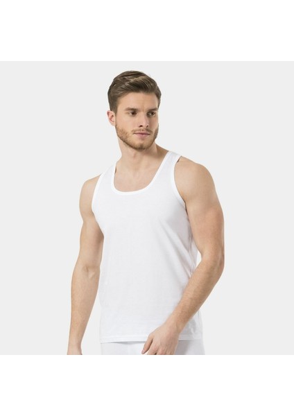 Erkek Bantlı Atlet (2'li Paket) 110/BEYAZ fırsatları