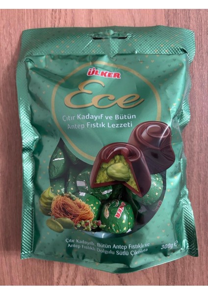 Ece Dubai Çıtır Kadayıf ve Bütün Antep Fıstıklı 300 Gr.