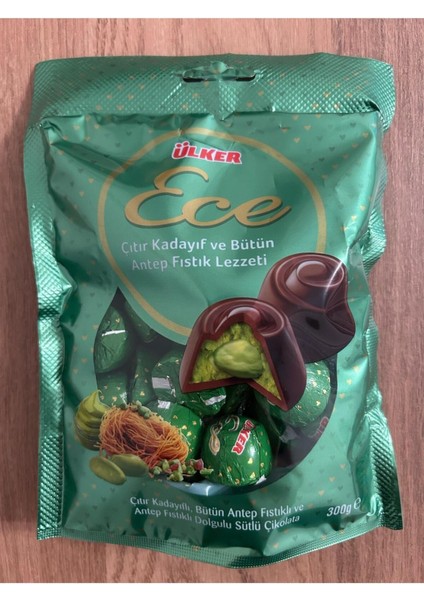 Ece Dubai Çıtır Kadayıf ve Bütün Antep Fıstıklı 300 Gr.