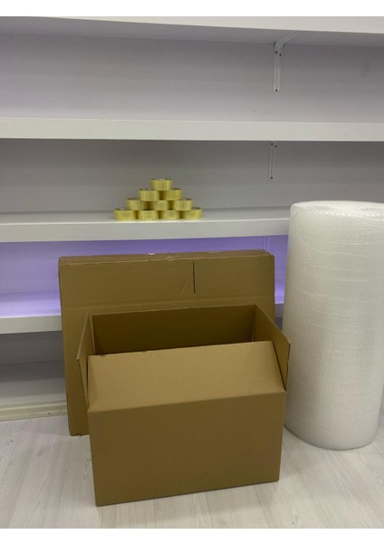 Kutu Taşınma Seti 70X40X40CM 5’li Çift Oluklu Karton 1.adet Koli Bandı ve 5mt Patpat Hediyemizdir. indirimleri