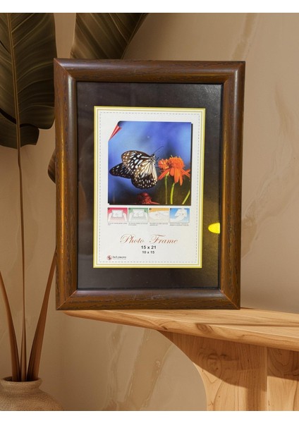 Ahşap Görünümlü 2 Li Pvc Fotoğraf Çerçevesi 15 x 21 cm .