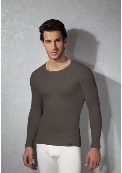 Erkek Termal Polyester Yuvarlak Yaka Uzun Kollu T Shirt 2960 modelleri