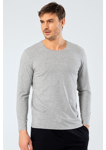 Erkek Uzun Kollu T-Shirt 1333/GRI
