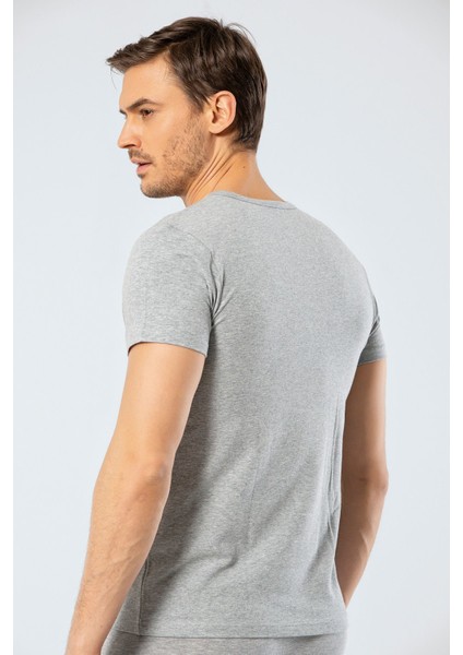 Erkek Bisiklet Yaka Düğmeli T-Shirt 1308/GRI modelleri