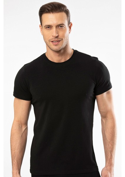 Erkek Kısa Kollu T-Shirt 1307/SIYAH