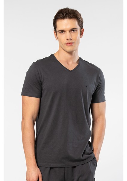 Erkek V Yaka T-Shirt 2170/ANTRASIT modelleri