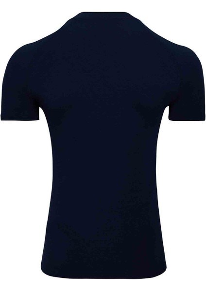 Erkek Modal Yuvarlak Yaka Kısa Kol T Shirt 2535 Lacivert