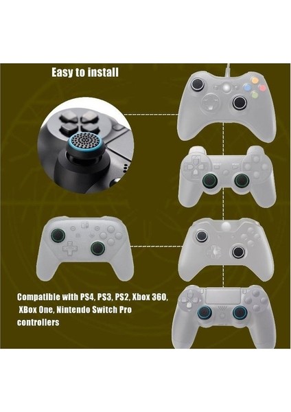 Desenli Ps4 Ps5 Xbox Analog Koruyucu 4lü Paket