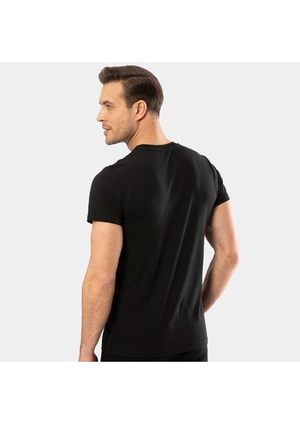 Erkek Kısa Kollu T-Shirt 1307/SIYAH fırsatları