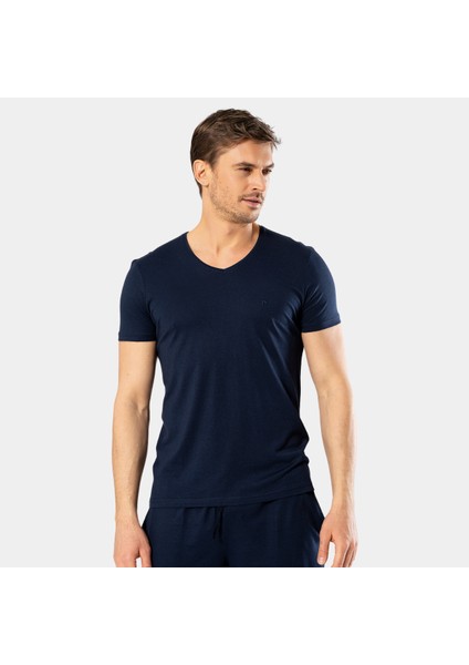Erkek T-Shirt (Slim Fit) 2170/LACIVERT