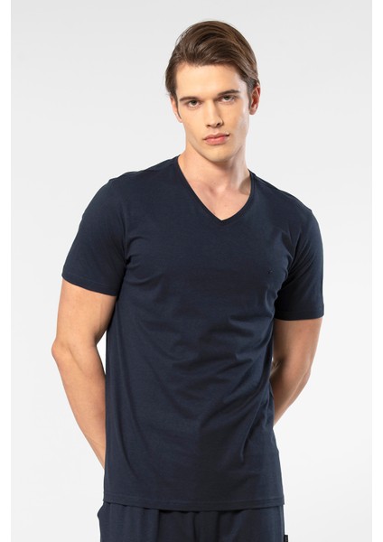 Erkek T-Shirt (Slim Fit) 2170/LACIVERT
