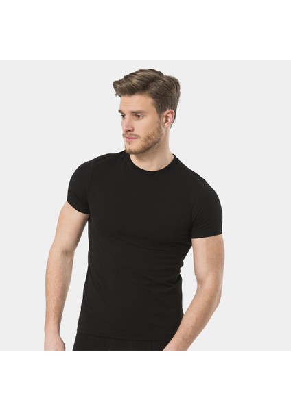 Erkek Likralı T-Shirt 164/SIYAH fiyatları