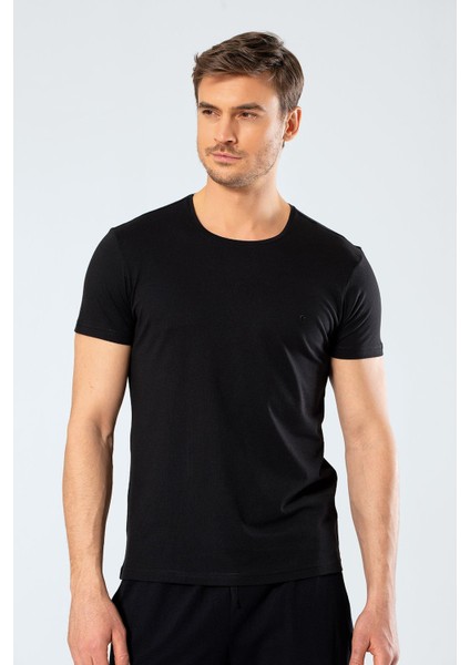 Erkek Bisiklet Yaka T-Shirt 2169/SIYAH fiyatları