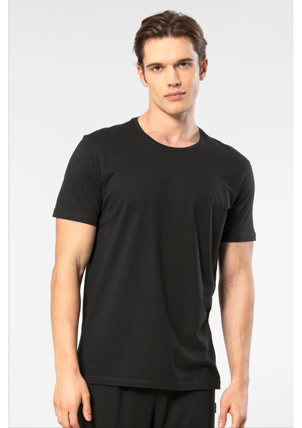 Erkek Bisiklet Yaka T-Shirt 2169/SIYAH indirimleri
