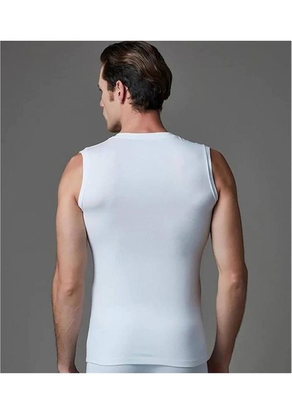 ERS006 Compact Erkek V Yaka Atlet Kolsuz Erkek T-Shirt (Ikili Paket) - Beyaz fiyatları