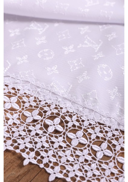 L.v Vuitton Masa Örtüsü 160*220 cm "brode Güpürlü" Kdk Iplik Özel Jakar Dokuma Dertsiz Leke Tutmaz Özel Kutulu
