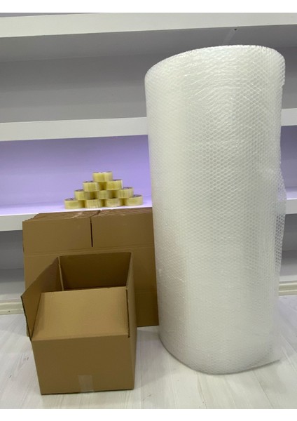 Kutu Taşınma Seti 30X30X20CM 5’li Çift Oluklu Karton 1.adet Koli Bandı ve 5mt Patpat Hediyemizdir. fırsatları